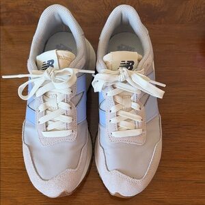 New Balance Light Gray and White Athletic Shoes 237